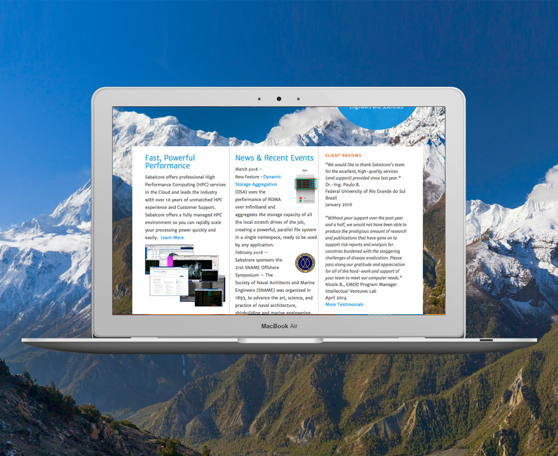 Sabalcore home page