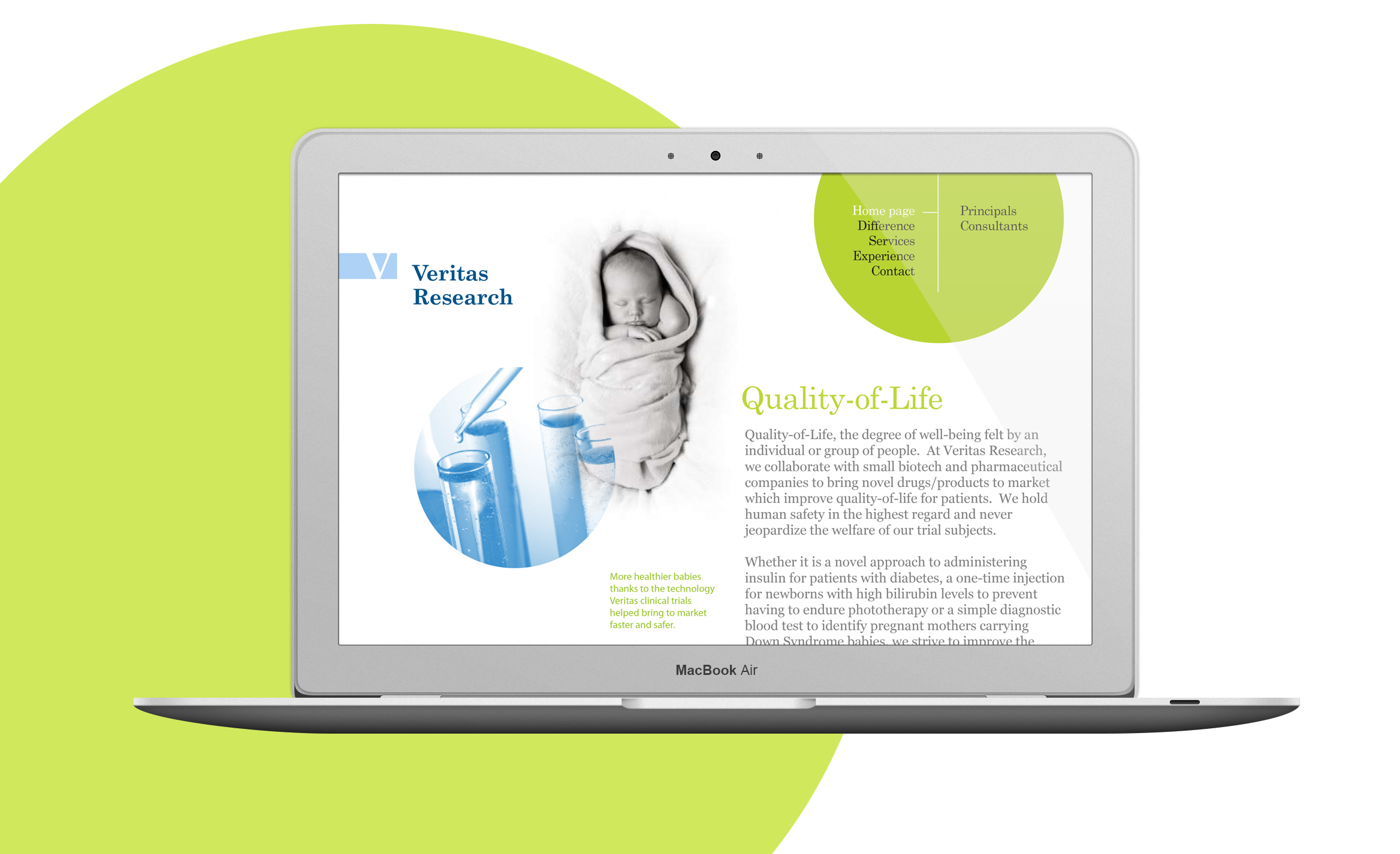 Veritas Research website design 1
