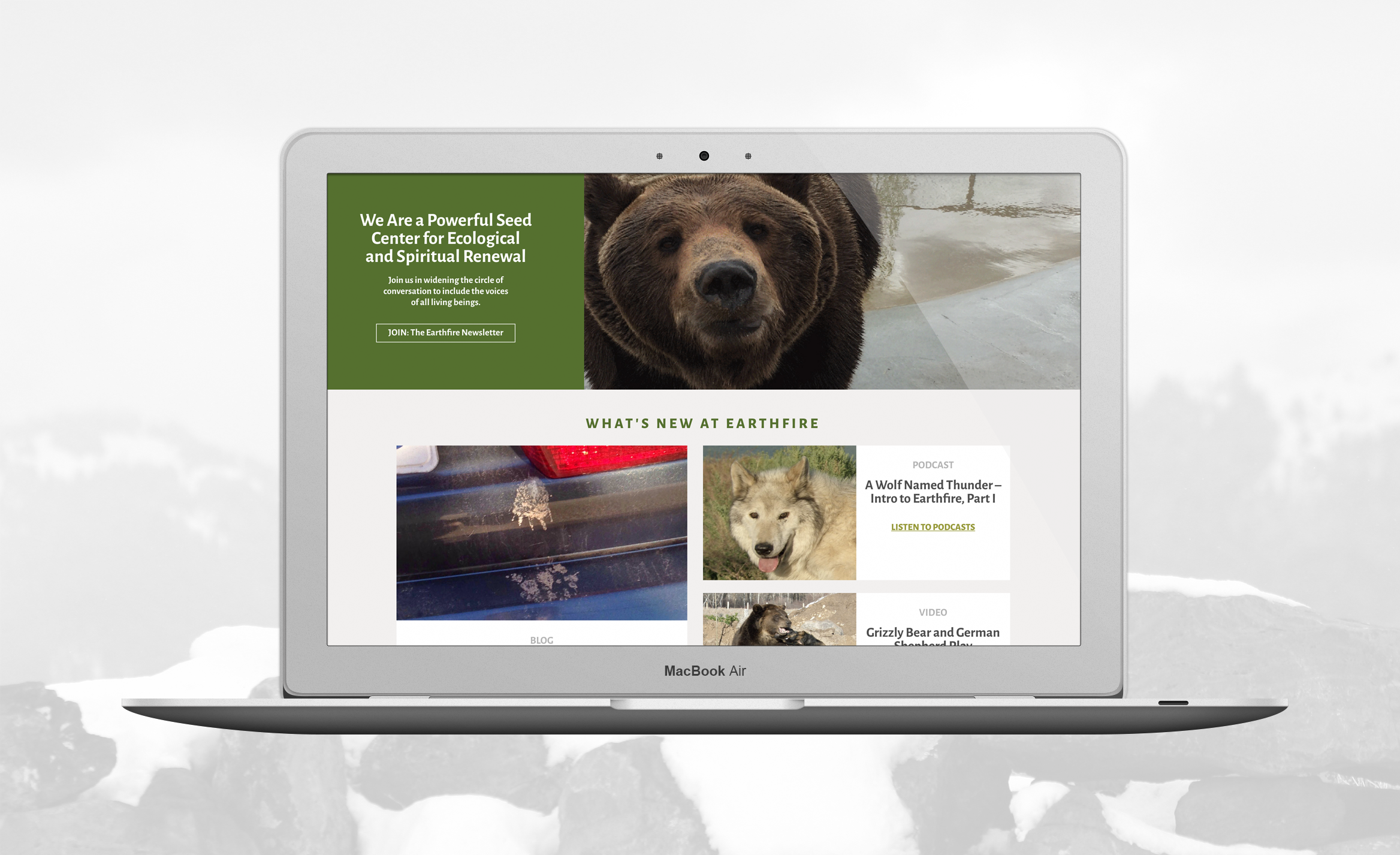Earthfire Institute responsive website design