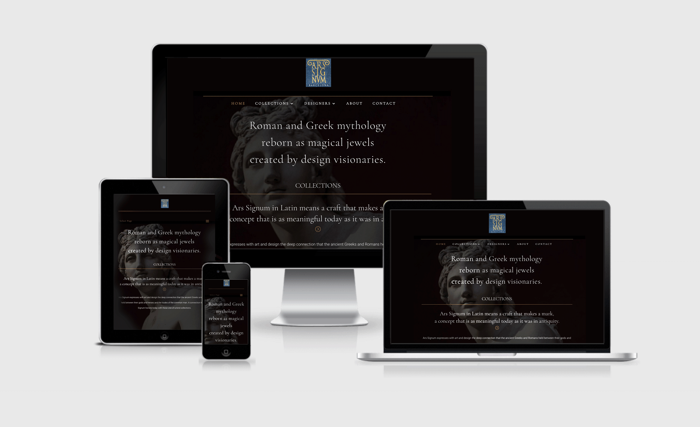Ars Signum website responsive design by Javier Romero / JRDG