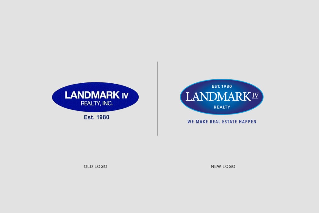 Landmark IV old and new logo
