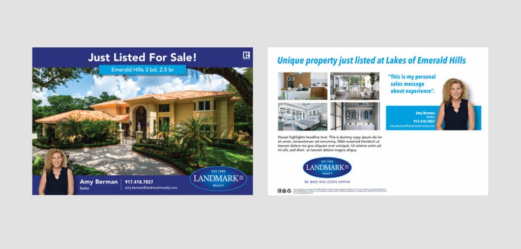 Just Listed! marketing mailer card 2